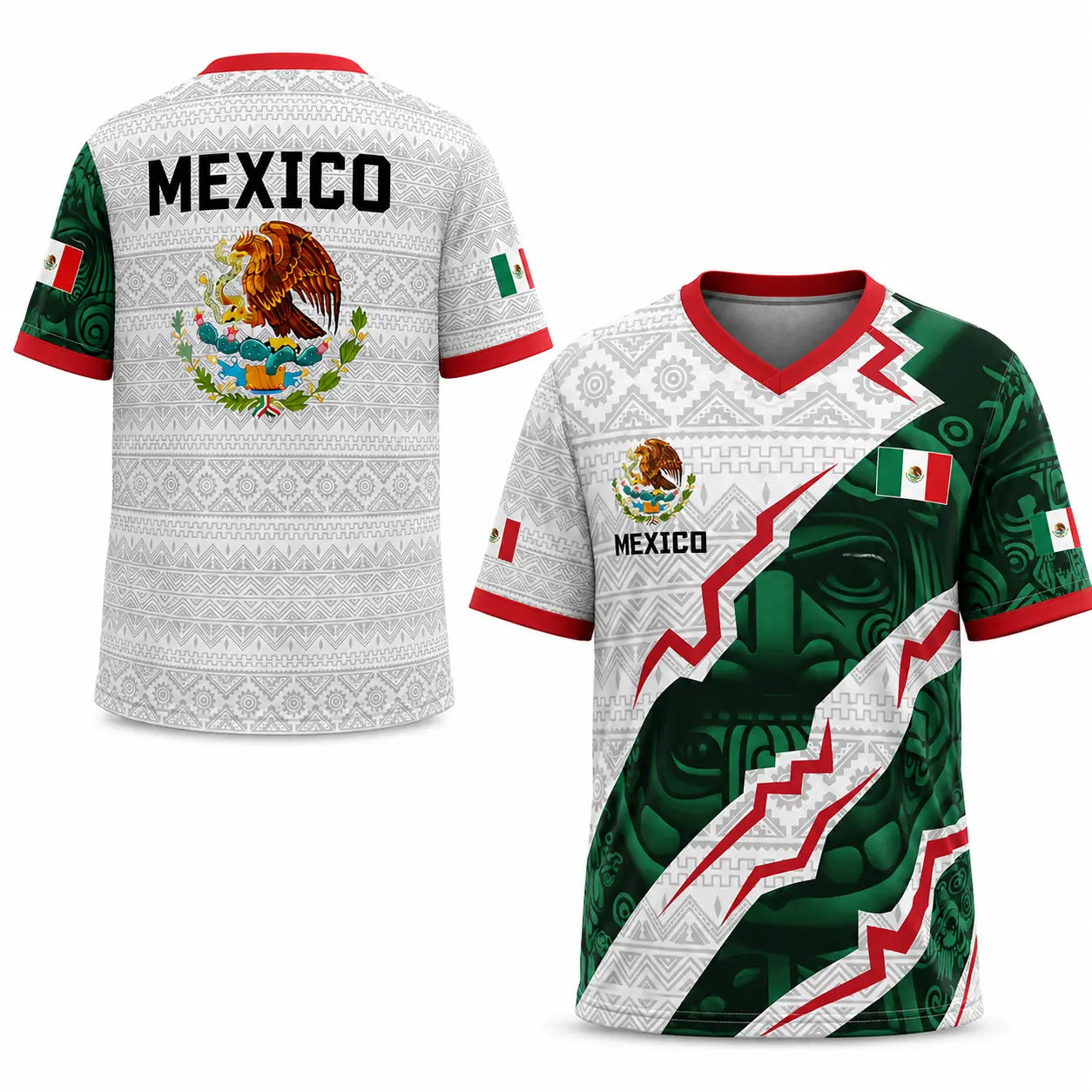 2026 New Mexican Soccer Jersey , Men's Mexico Aztec Calendar Style Jerseys