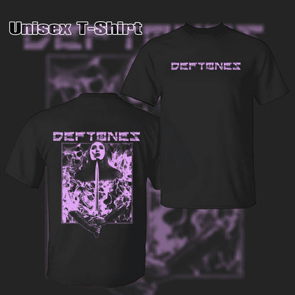 Vintage Deftones tee featuring a bold sword and flame graphic T-shirt & Hoodie