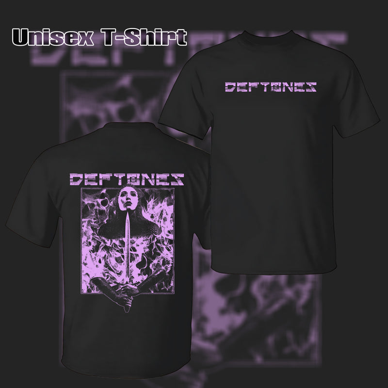 Vintage Deftones tee featuring a bold sword and flame graphic T-shirt & Hoodie