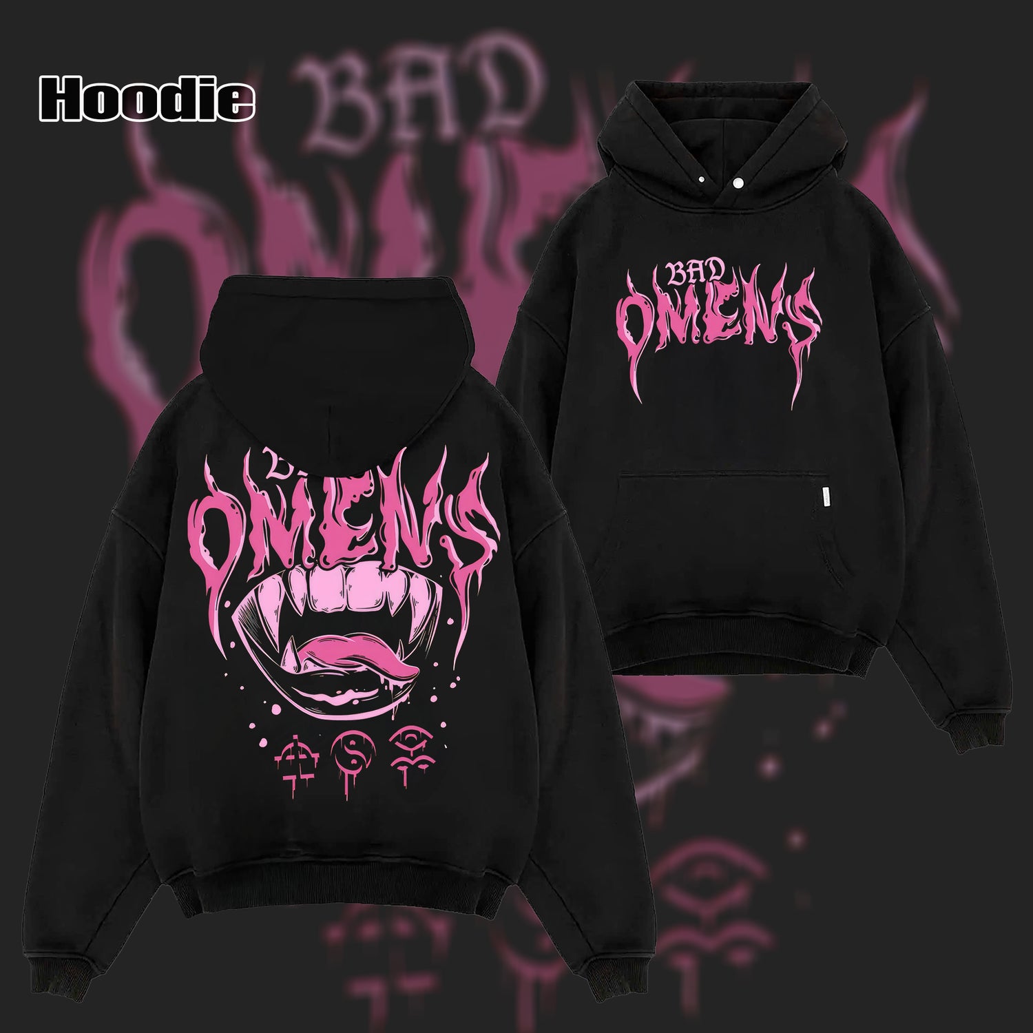 Retro Bad Omens Band Music Tour Washed Shirt & Hoodie