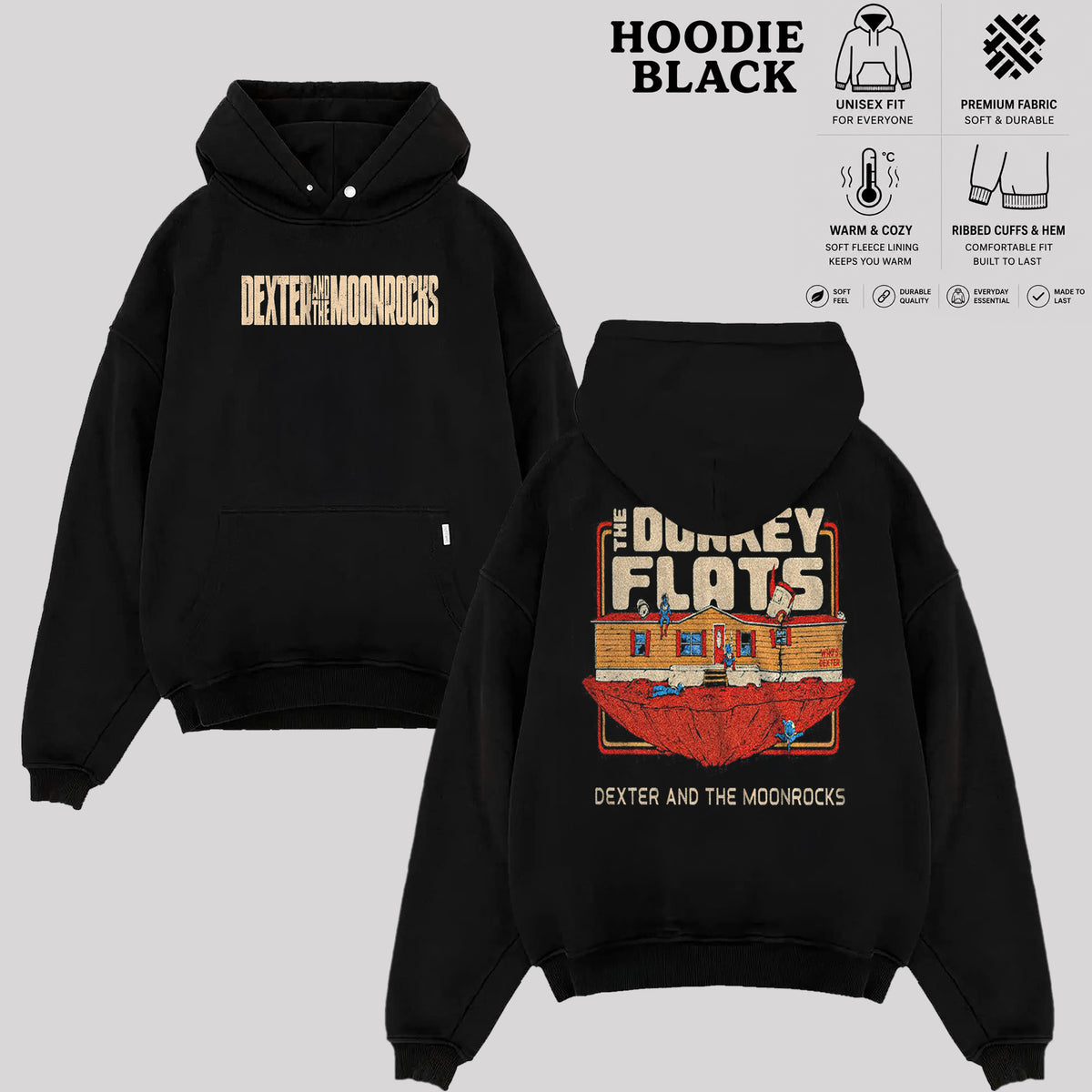 Dexter and The Moonrocks T-Shirt, Vintage Rock Band Shirt & Hoodie