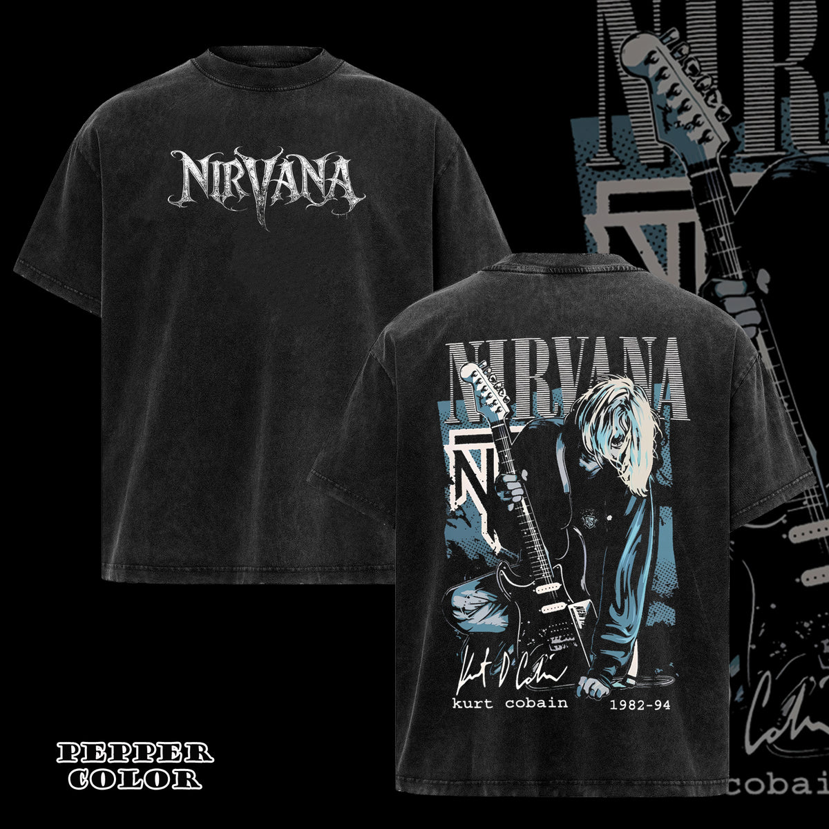 Vintage Nirvana Kurt Cobain T-Shirt 90s Rock Band Shirt