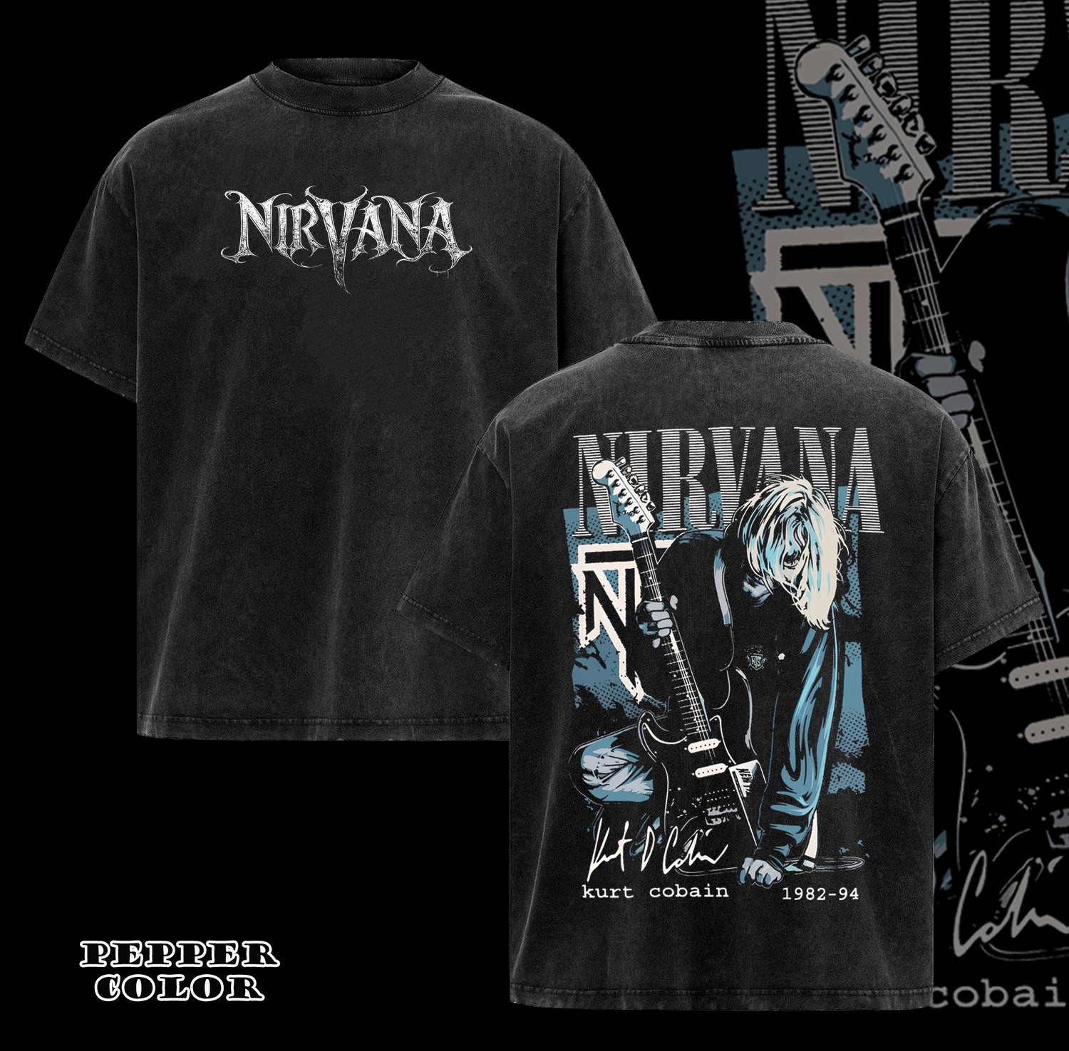 Vintage Nirvana Kurt Cobain T-Shirt 90s Rock Band Shirt
