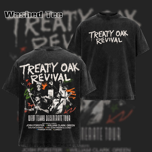Treaty Oak Revival West Texas Degenerate Tour 2026 North American City Dates Two Sided T-Shirt