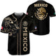 Mexico Flag Baseball Jersey, Green White Red Button Up Shirt