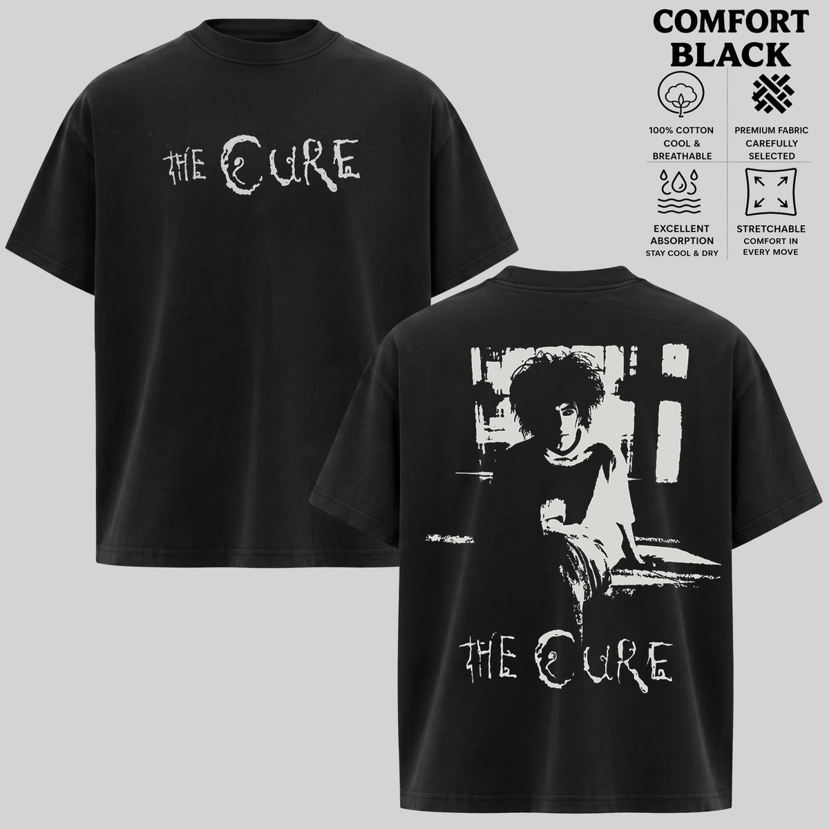 Vintage The Cure Shirt, Alternative Rock Tee