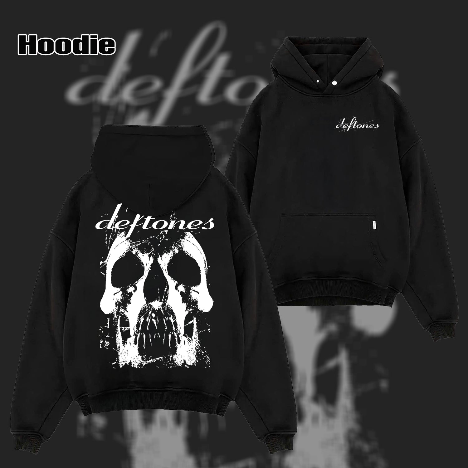 Vintage Deftones Men's Minerva Rose Skull T-shirt & Hoodie