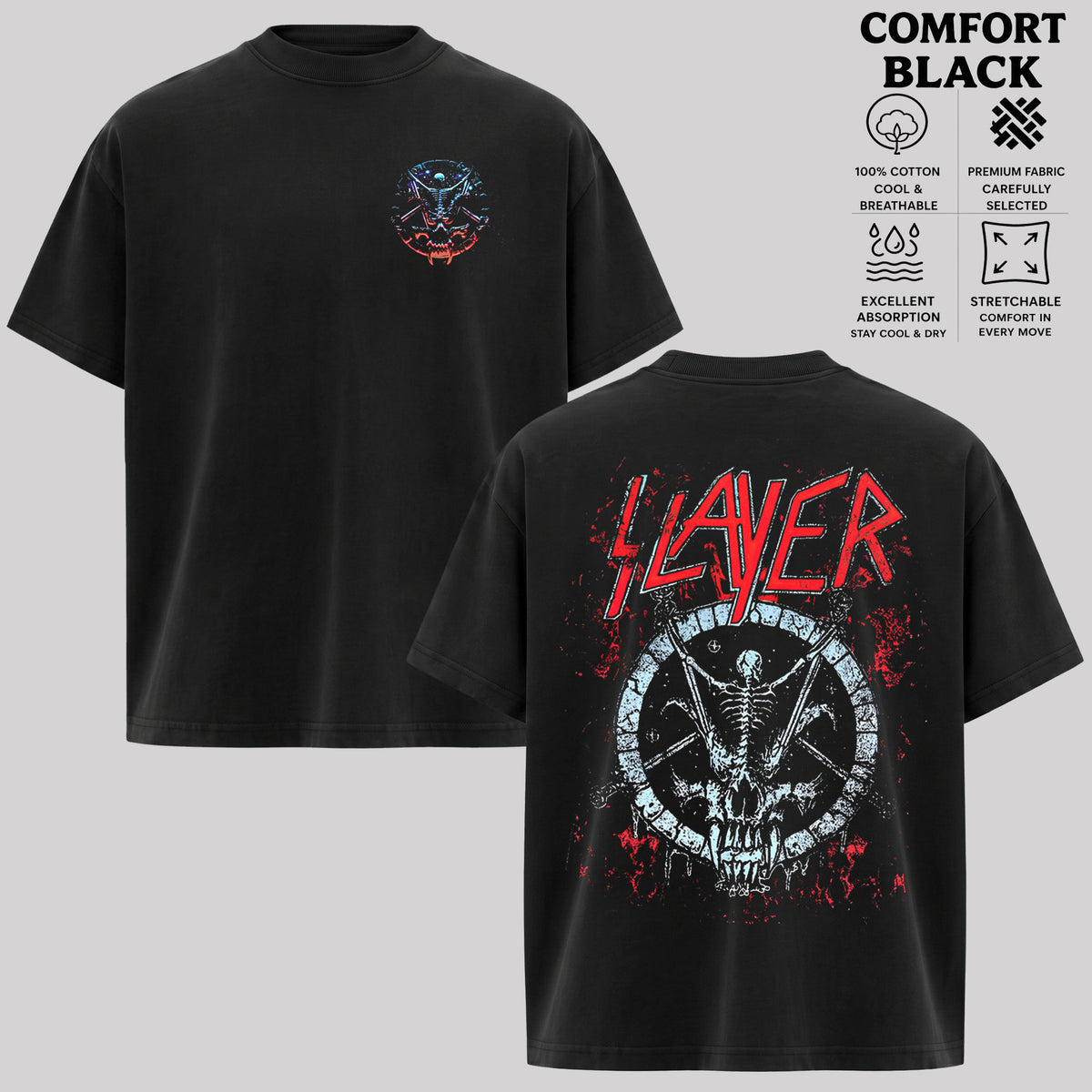 Slayer Skeleton Circle Shirt & Hoodie