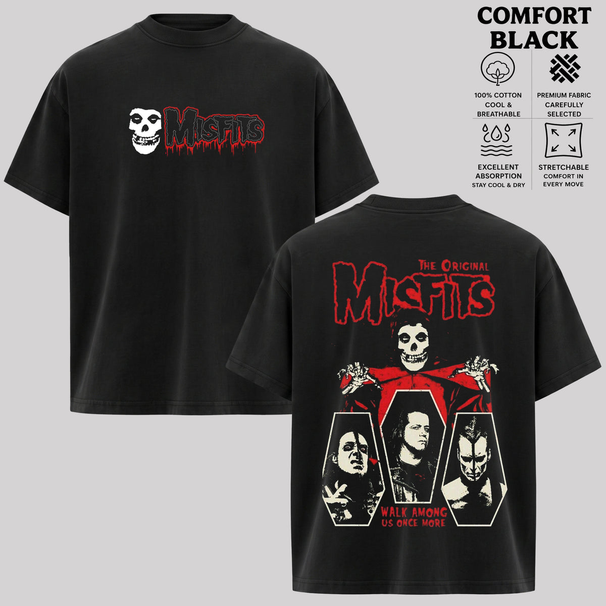 Vintage Misfits Band Shirt & Hoodie, Punk Rock Graphic Tee