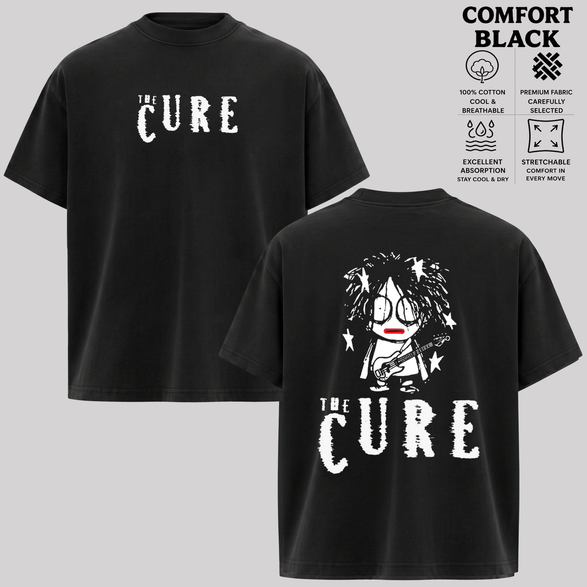 Vintage The Cure Shirt, Alternative Rock Tee