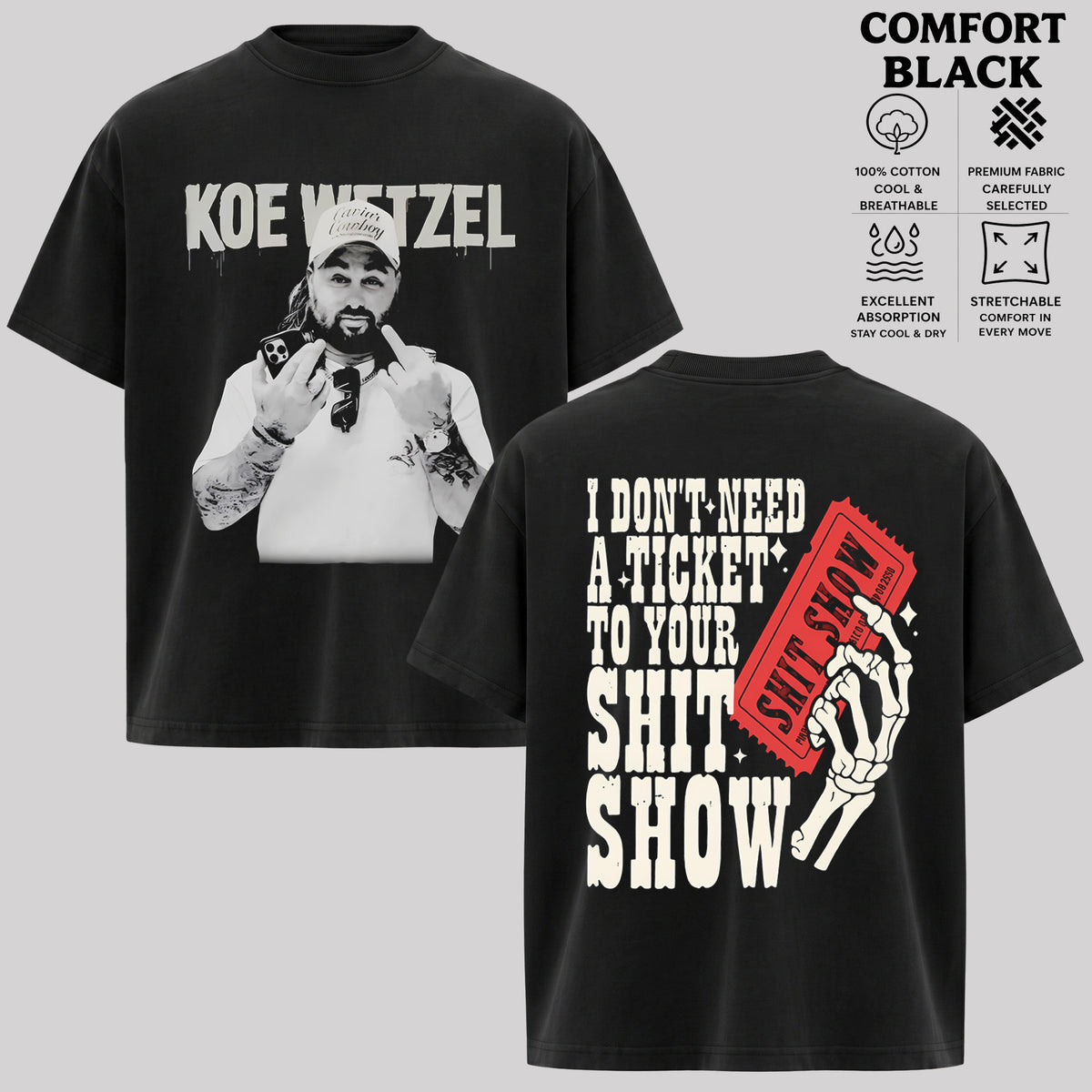 Vintage Koe Wetzel Shirt, Koe Vintage Western Music Shirt & Hoodie