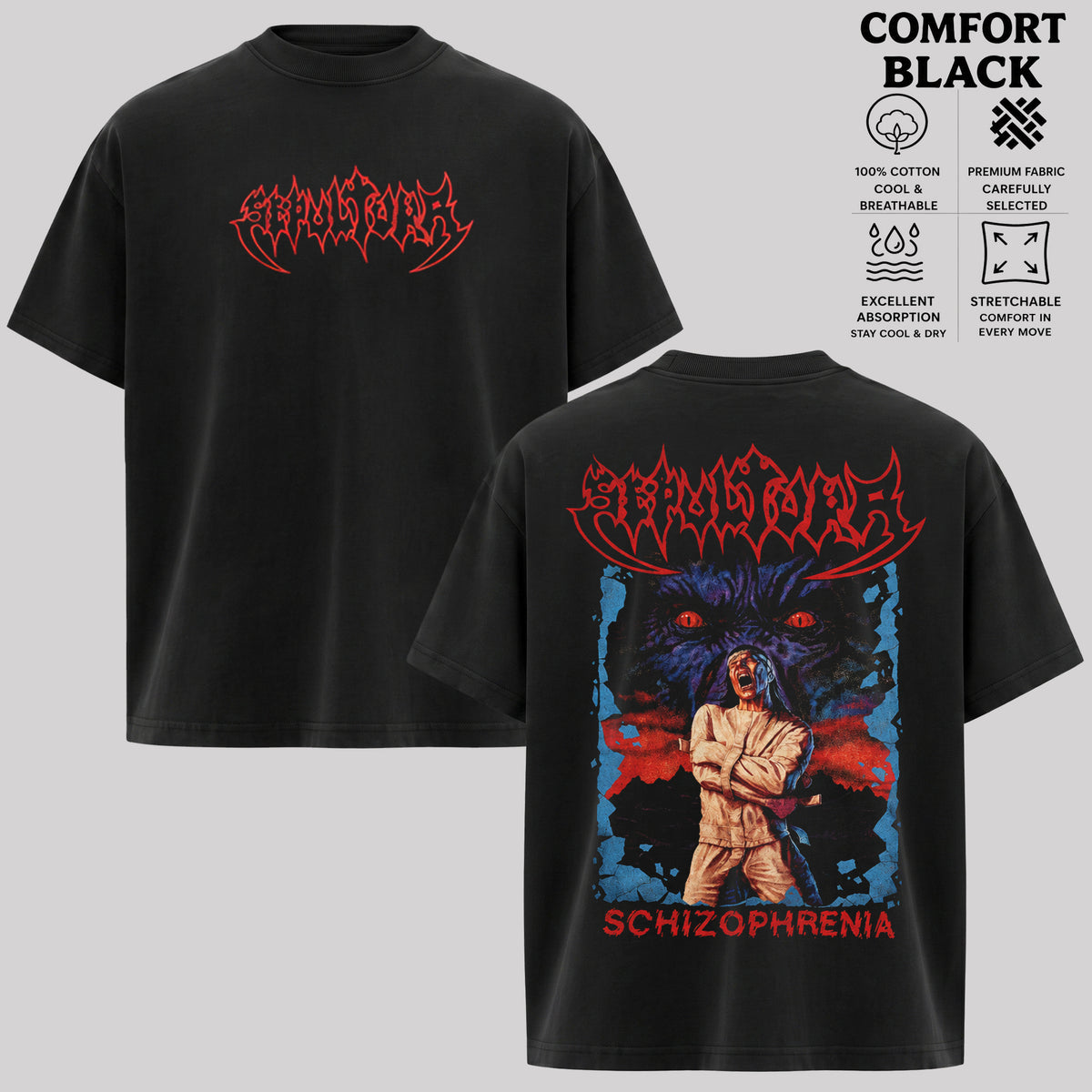 Sepultura Shirt, Horror Graphic Tee, Brazilian Metal Band Shirt
