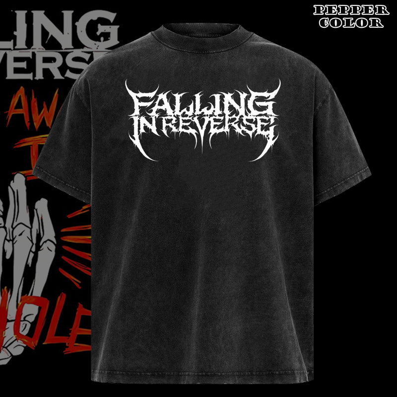 Retro Falling In Reverse band rock graphic T-Shirt 2 sided