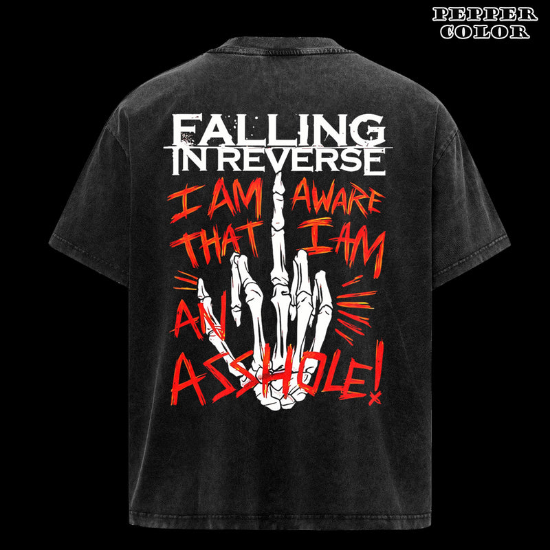Retro Falling In Reverse band rock graphic T-Shirt 2 sided