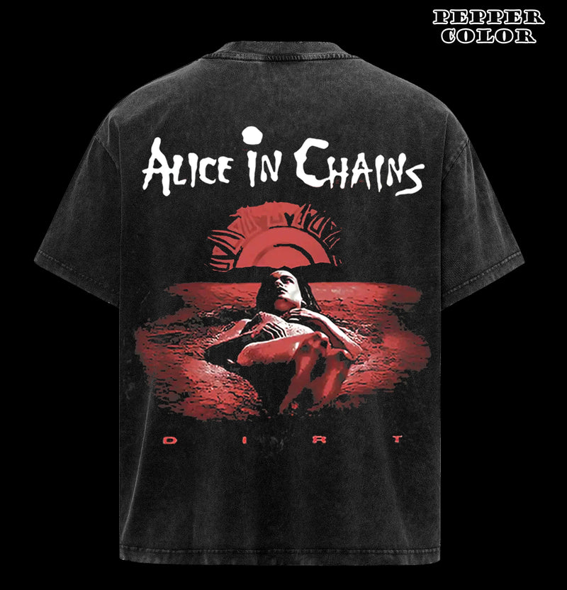 Retro Alice In Chains Rock Heavy Metal Grunge Alternative Band T-Shirt