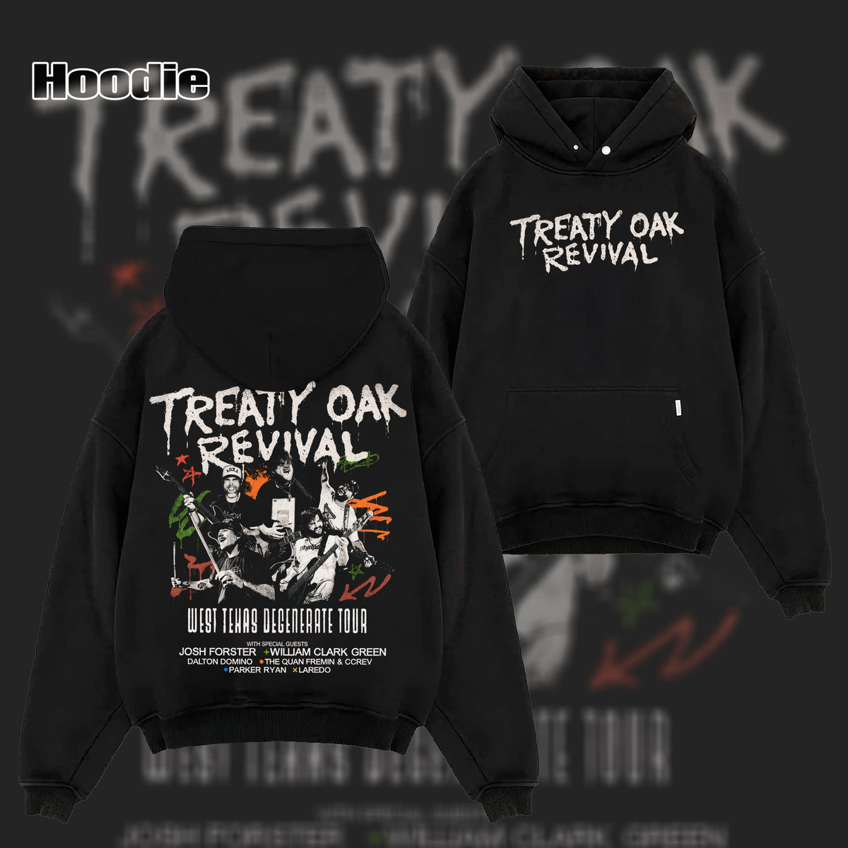 Treaty Oak Revival West Texas Degenerate Tour 2026 North American City Dates Two Sided T-Shirt