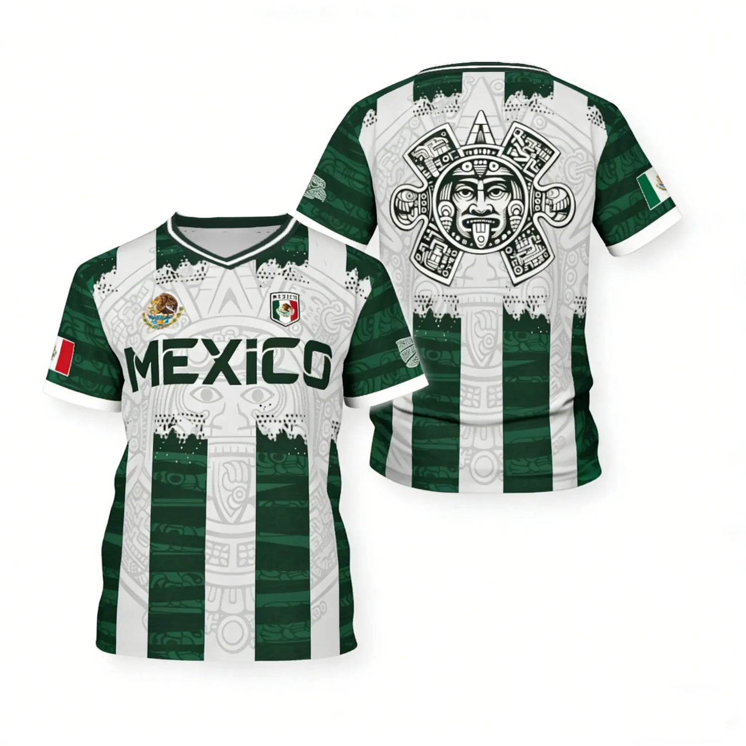 2026 Mexico Aztec Calendar Soccer Jersey, All over Print