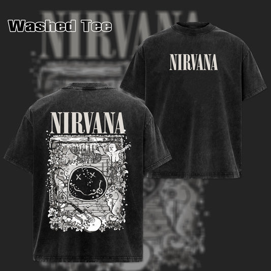Vintage Nirvana Graphic Art Logo Rock Band T-shirt & hoodie
