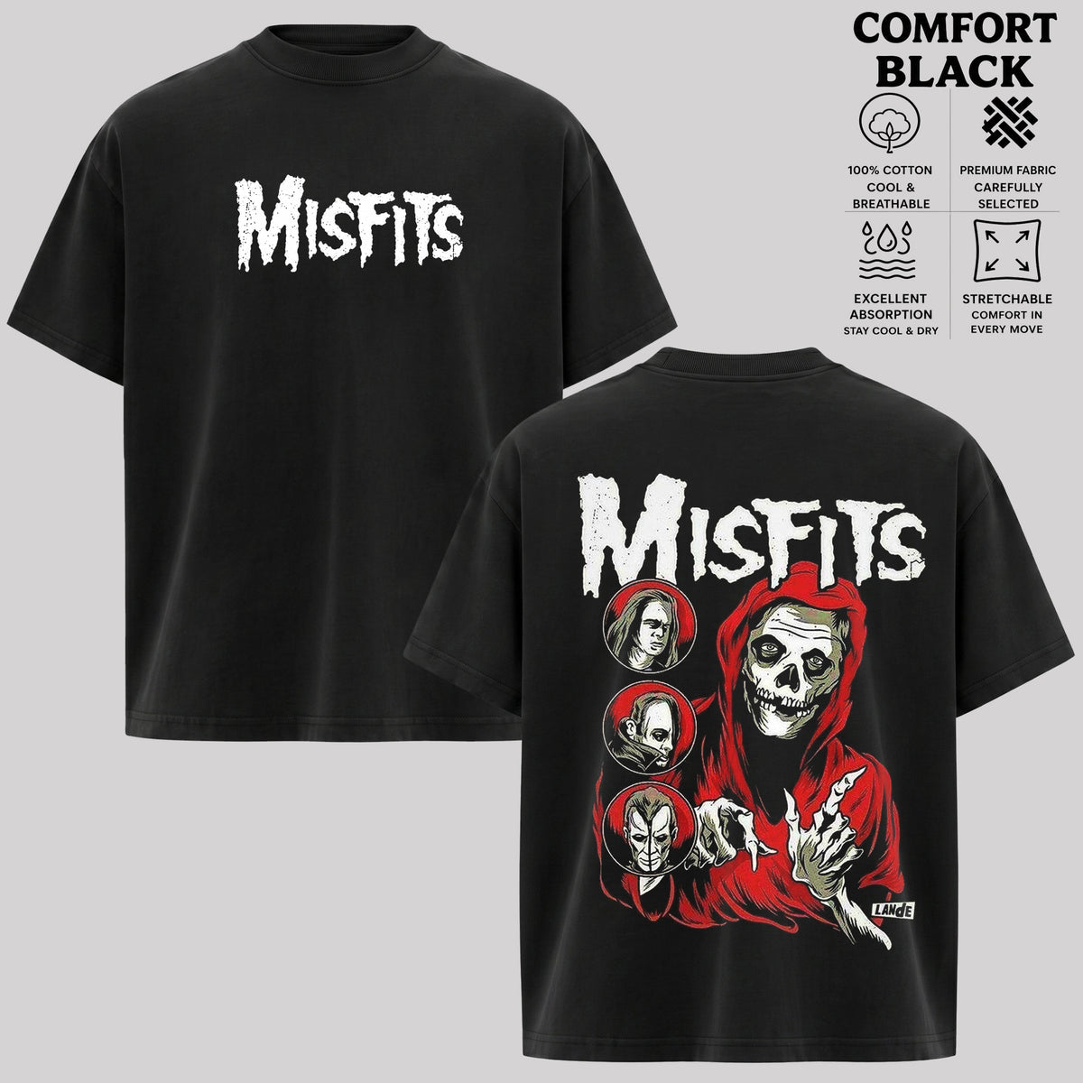 Vintage Misfits Band Shirt & Hoodie, Punk Rock Graphic Tee