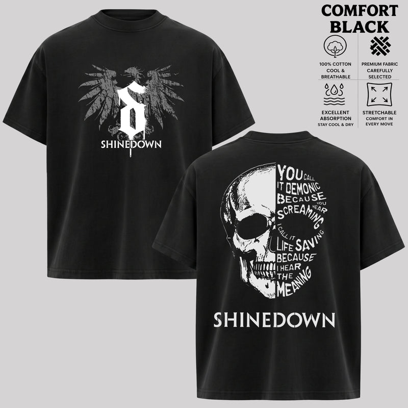 Vintage Shinedown Skull T Shirt & Hoodie