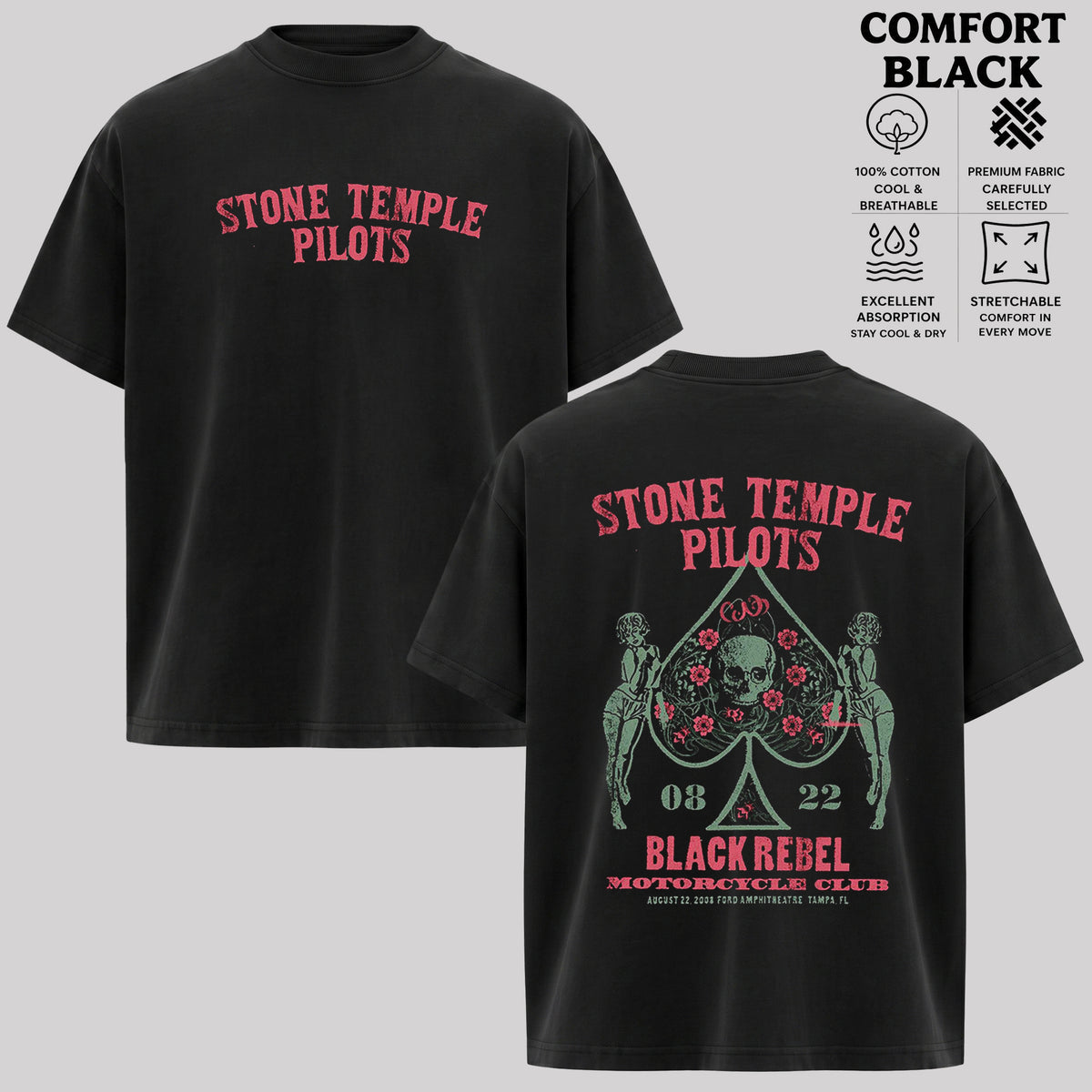 Stone Temple Pilots Band Shirt, Grunge Rock Tee