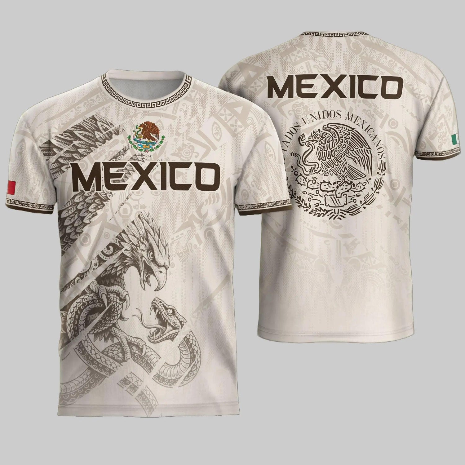 Mexico Soccer Jersey 2026 White Aztec Eagle & Snake Shirt