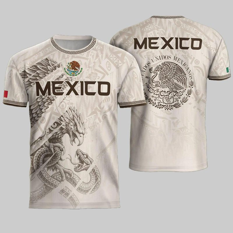 Mexico Soccer Jersey 2026 White Aztec Eagle & Snake Shirt