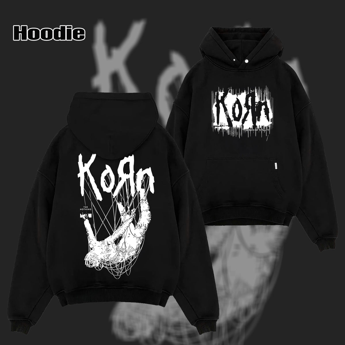 Vintage Mens T Shirts Washed Vintage Rock Band Korn T Shirt & Hoodie