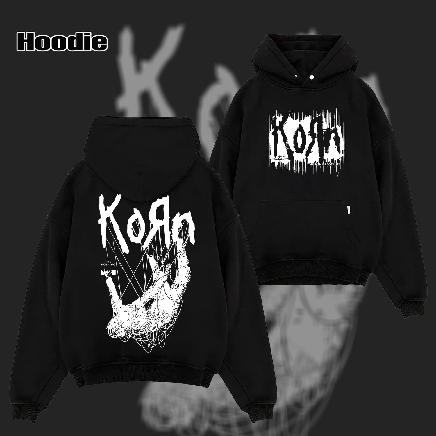 Vintage Mens T Shirts Washed Vintage Rock Band Korn T Shirt & Hoodie