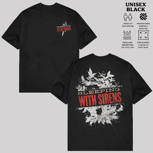 Sleeping With Sirens Band T-Shirt, Two-Sided Bird Graphic Tee