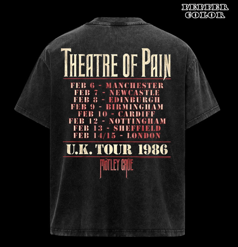 Vintage Motley Crue Theatre of Pain UK Tour 1986 Men's T Shirt