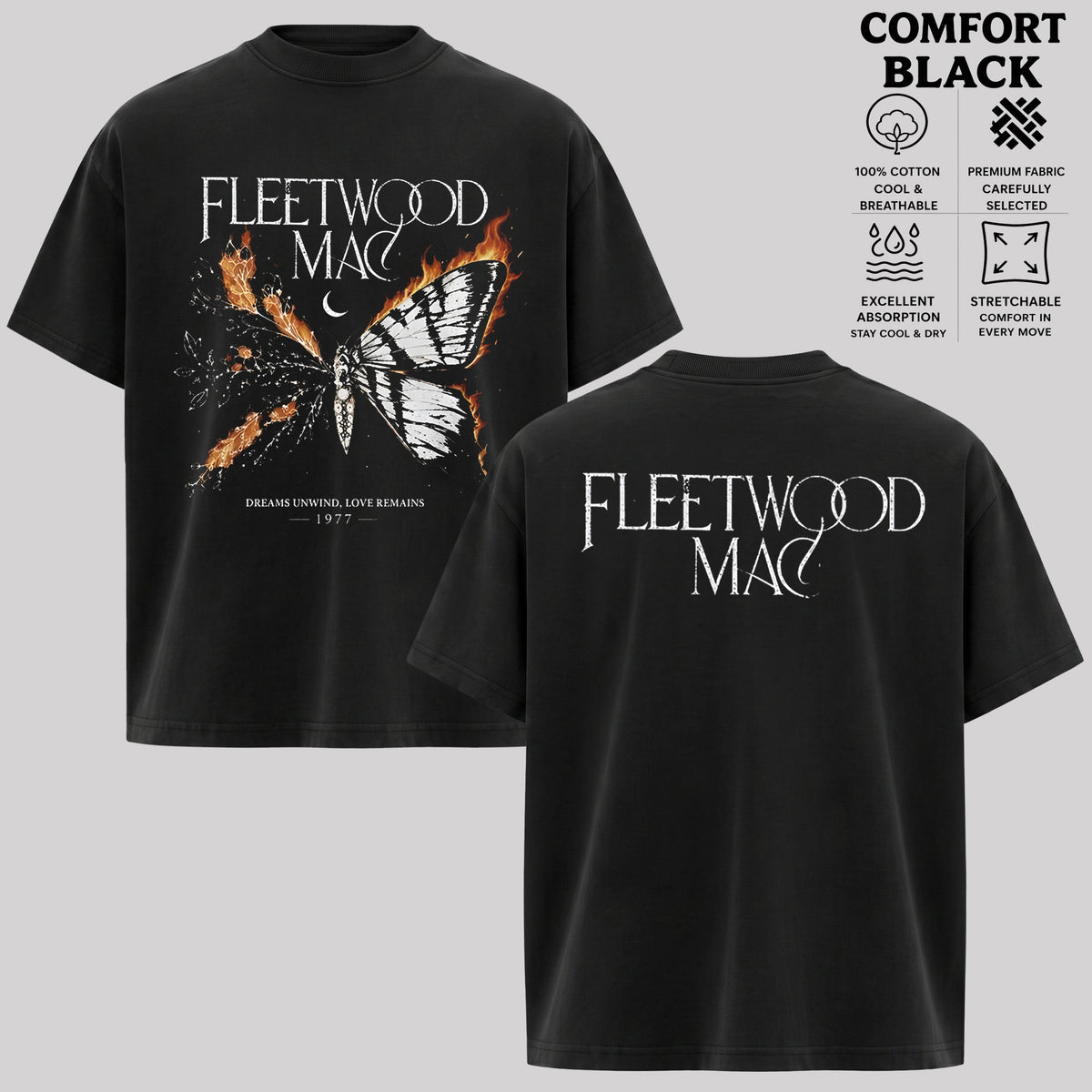 Fleetwood Mac Shirt, Vintage Rock Music T-Shirt & Hoodie, Retro Graphic Tee