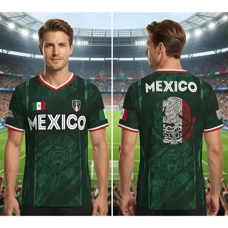 2026 Mexico Soccer Jersey, Graphic Retro Soccer Jersey .