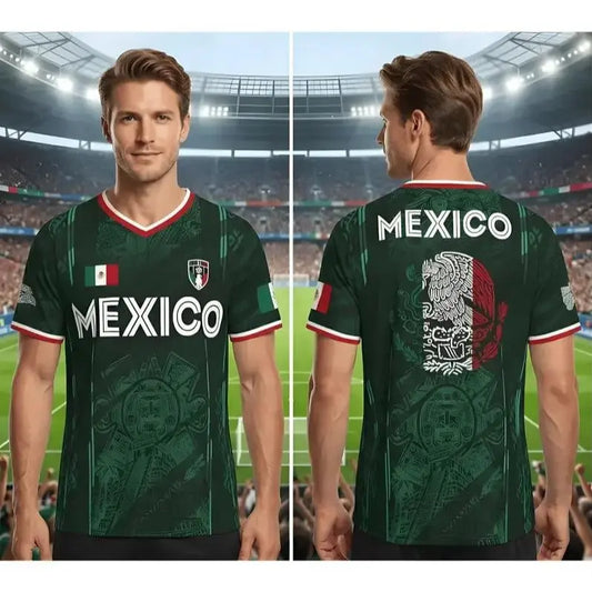 2026 Mexico Soccer Jersey, Graphic Retro Soccer Jersey .
